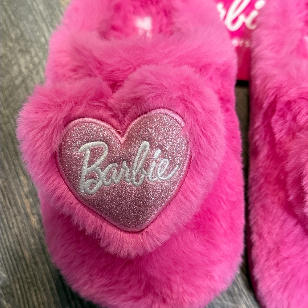 Barbie Glitter Heart Pink Slippers - Picture 3 of 10
